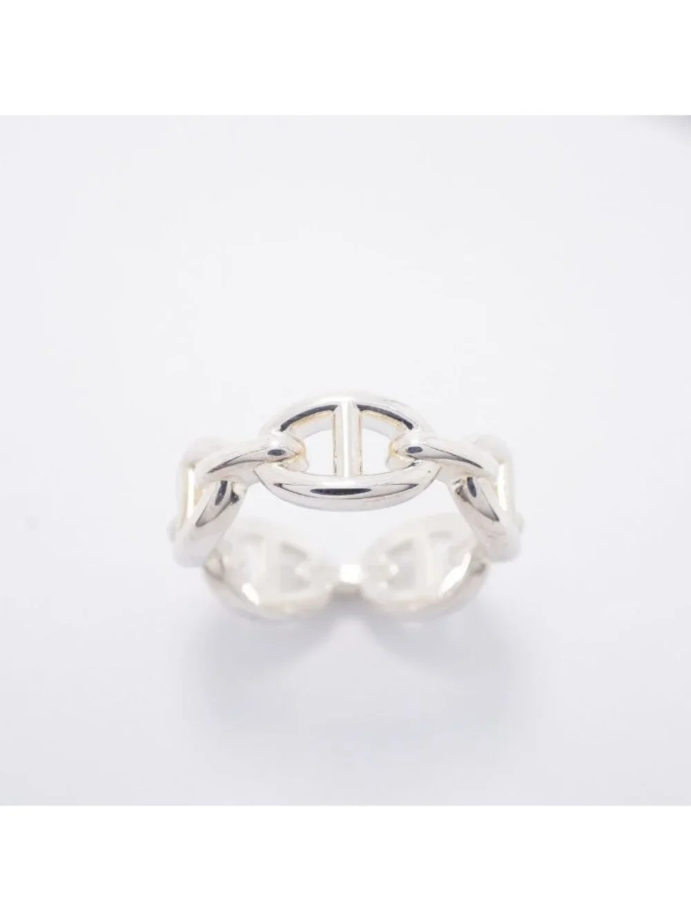 Hermes Ring Enchainee Chaine D'ancre 925 Sterling Silver